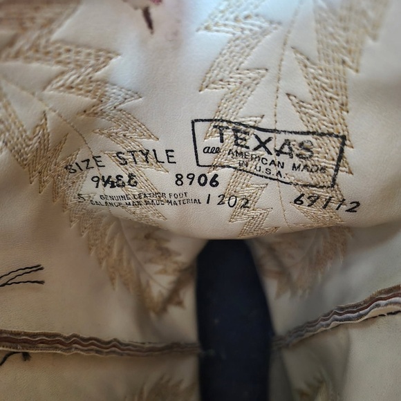 Authentic Cowboy Boots Men’s 9.5 EE Brown & Tan Leather 8906 - Picture 8 of 8